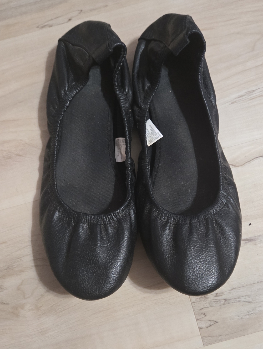 Old Navy Black Leather-Look Ballet Flats